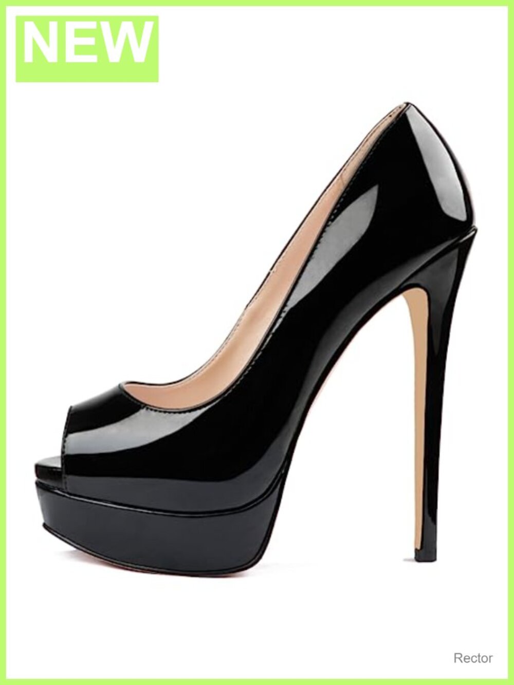 Platform Stiletto Heels Peep Toe Pumps 6 Inch Heels for Wedding Party Faux